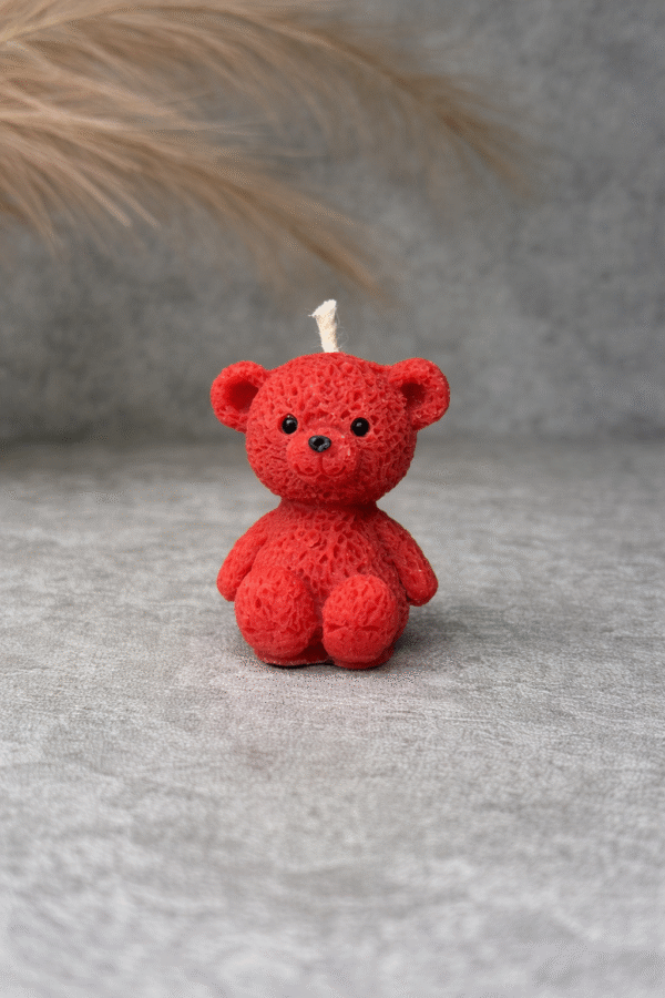 Red-Teddy-Bear-Birthday-Candle-Cute-Decorative-Cake-Candle-Trysa-Candles